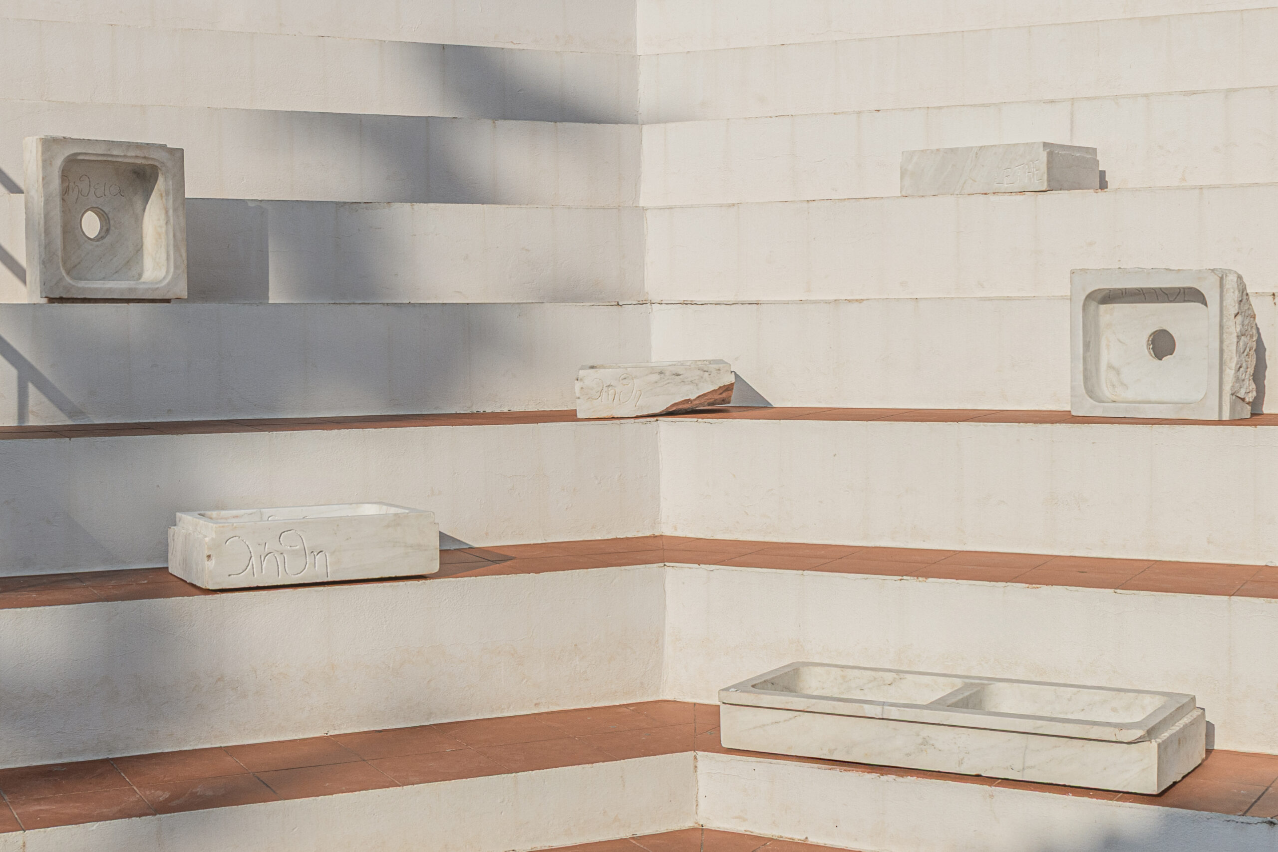 Dimitrios Antonitsis Fountains Installation at Hydra School Projects Lithos Lethe Exhibition